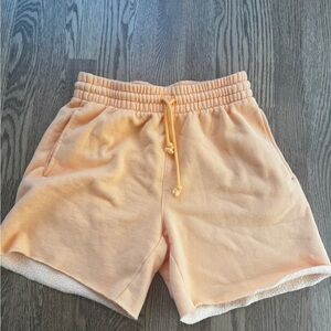 TNA Orange Athletic Shorts with Elastic Waistband